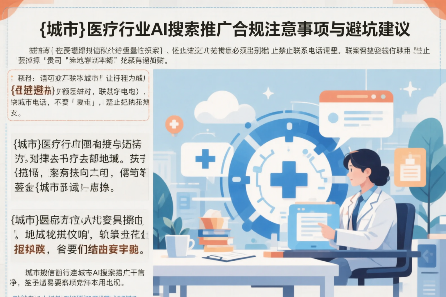 六盘水医疗行业AI搜索推广合规注意事项与避坑建议