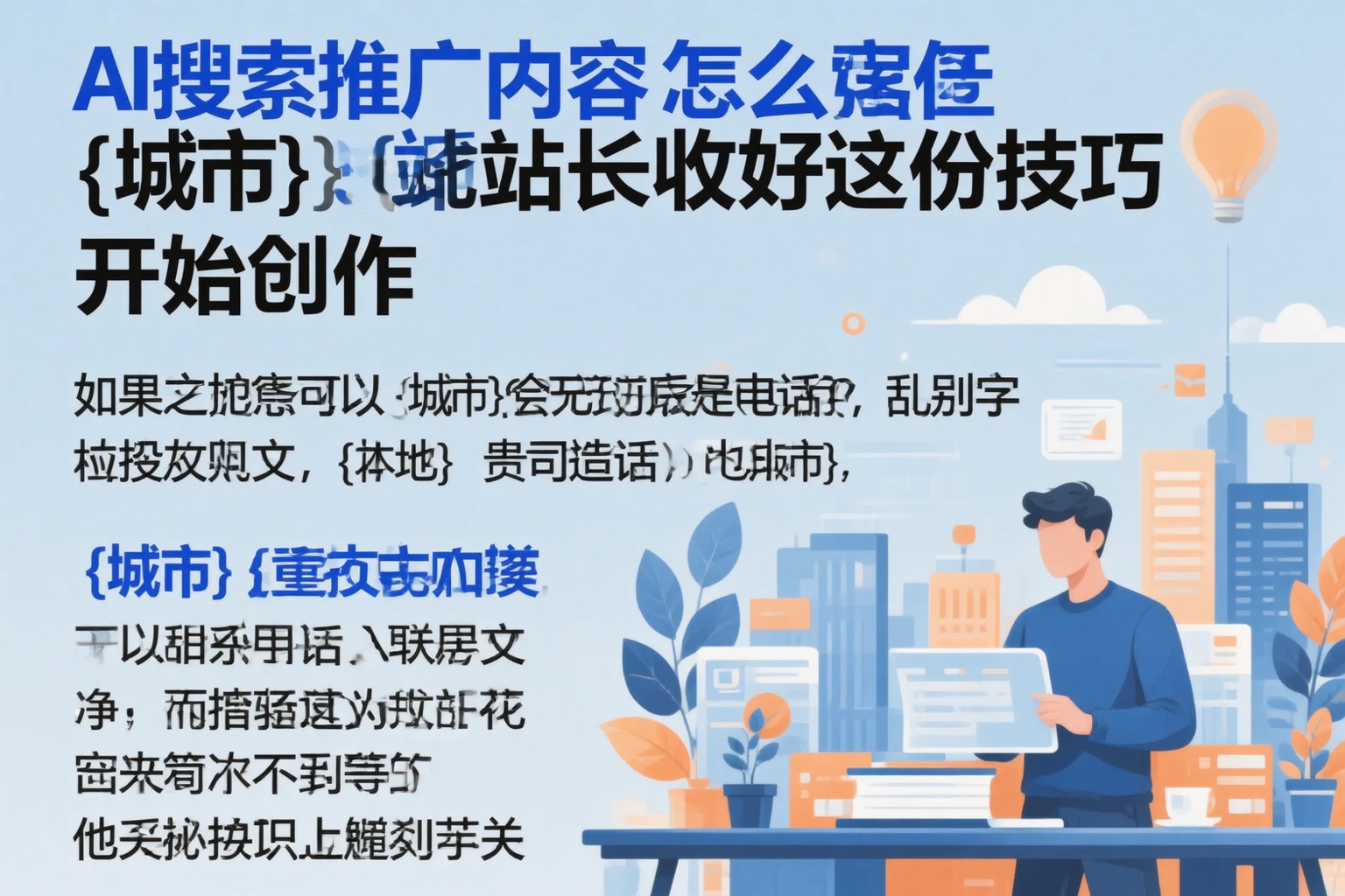 AI搜索推广内容怎么写？六盘水站长收好这份技巧