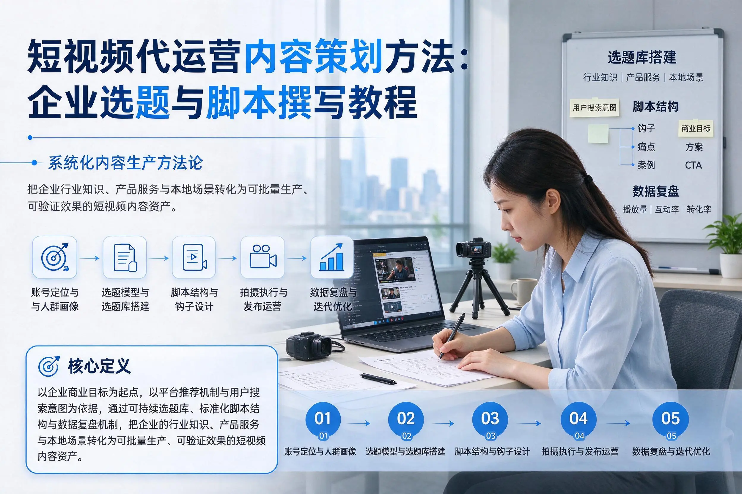 短视频代运营内容策划方法：六盘水企业选题与脚本撰写教程