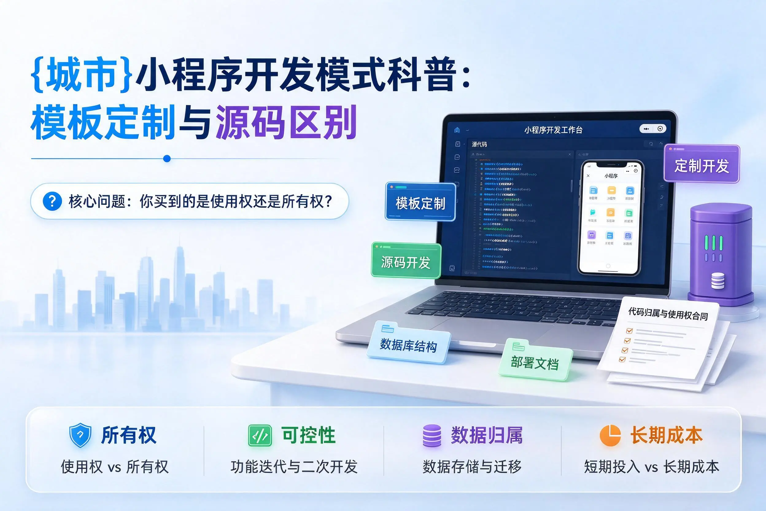 六盘水小程序开发模式科普：模板定制与源码区别