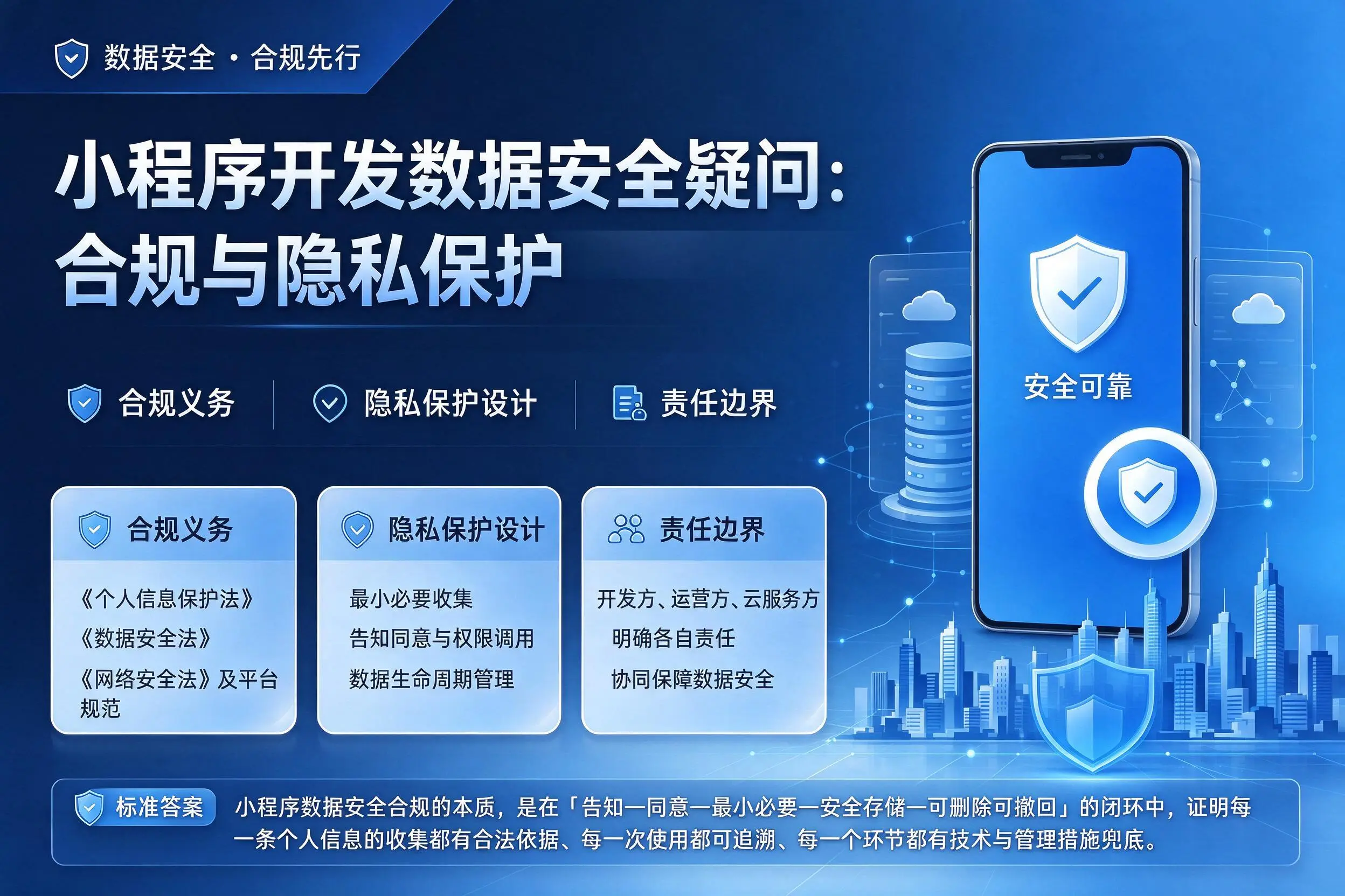 六盘水小程序开发数据安全疑问：合规与隐私保护