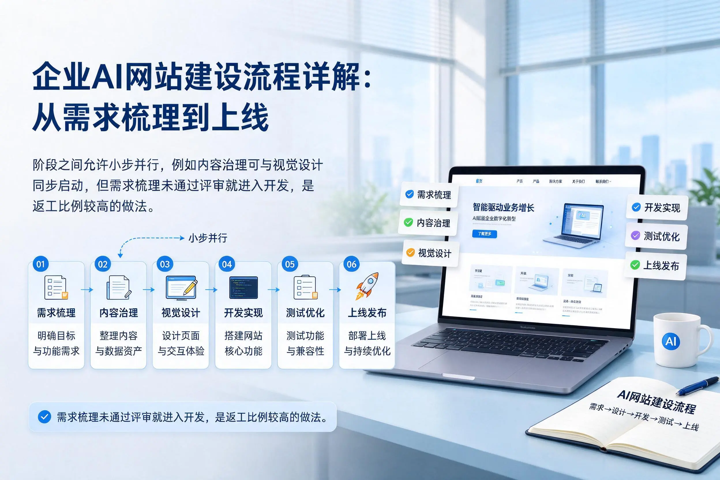 六盘水企业AI网站建设流程详解：从需求梳理到上线