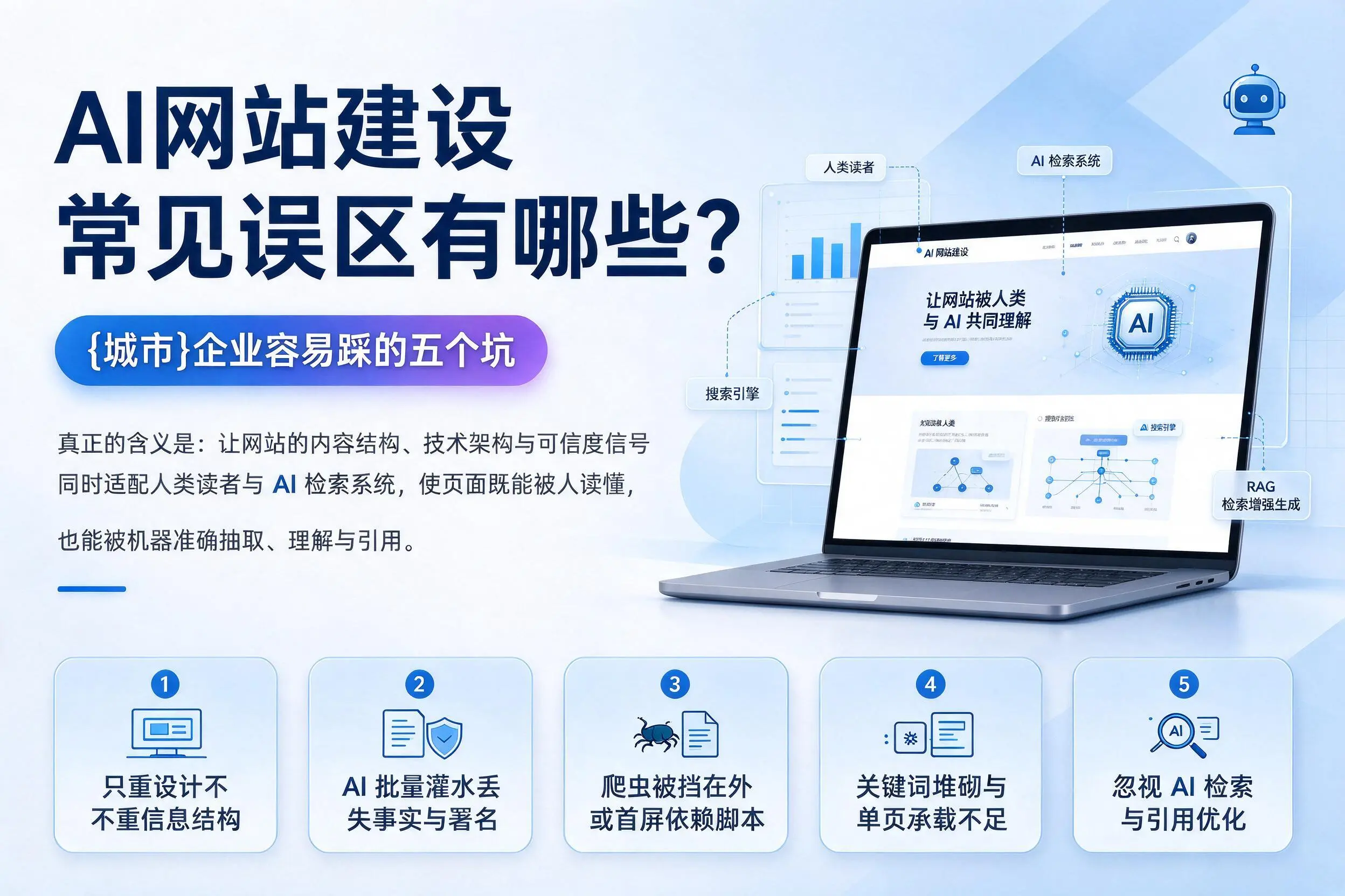 AI网站建设常见误区有哪些?六盘水企业容易踩的五个坑
