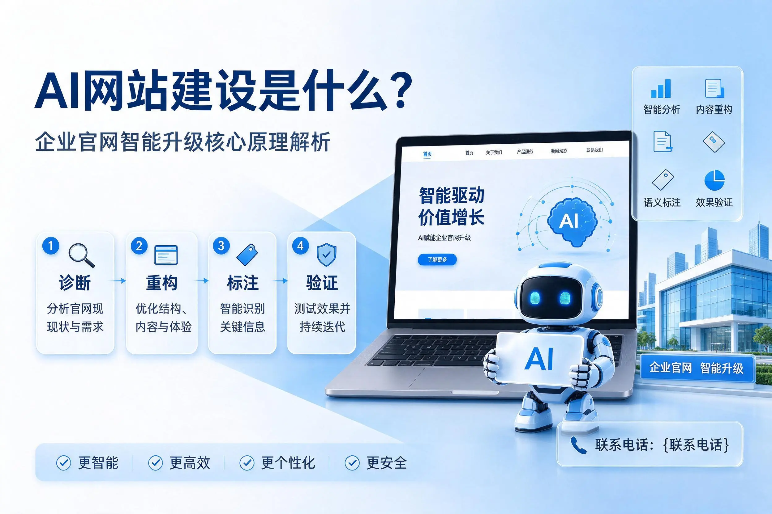 AI网站建设是什么?六盘水企业官网智能升级核心原理解析