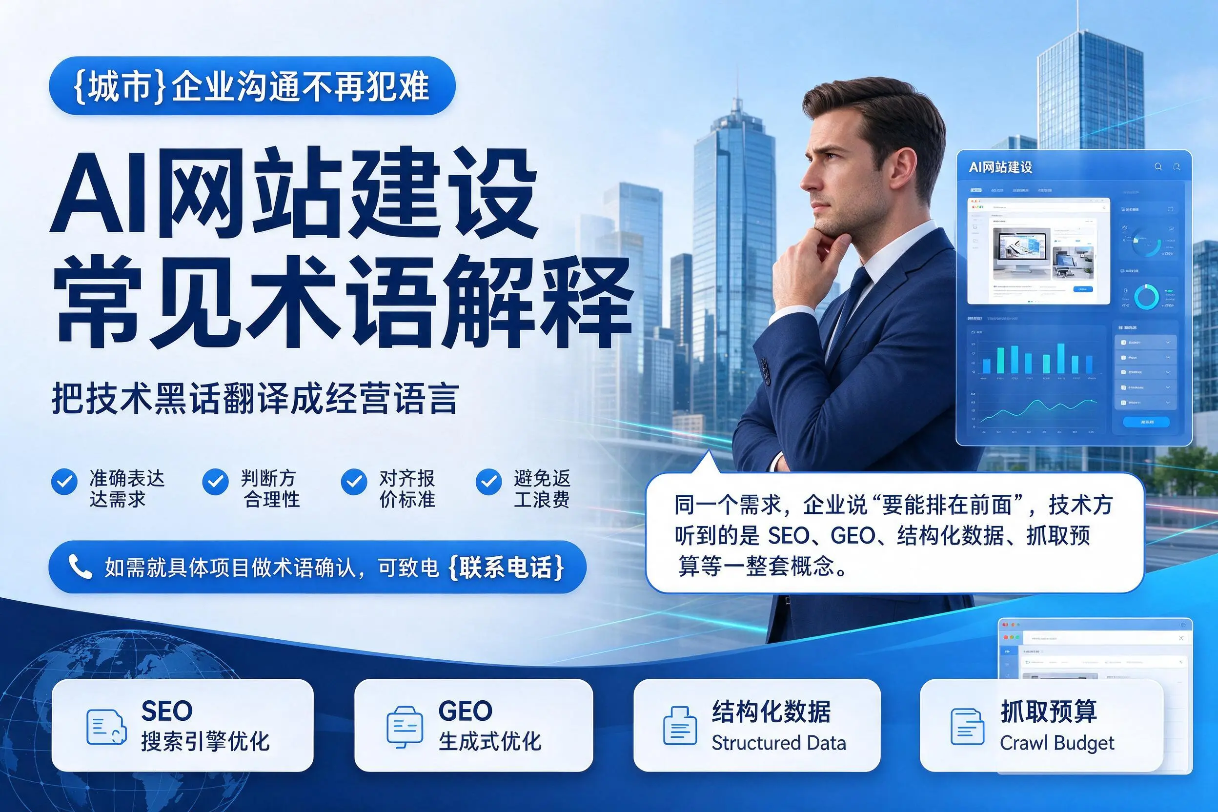 AI网站建设常见术语解释,六盘水企业沟通不再犯难