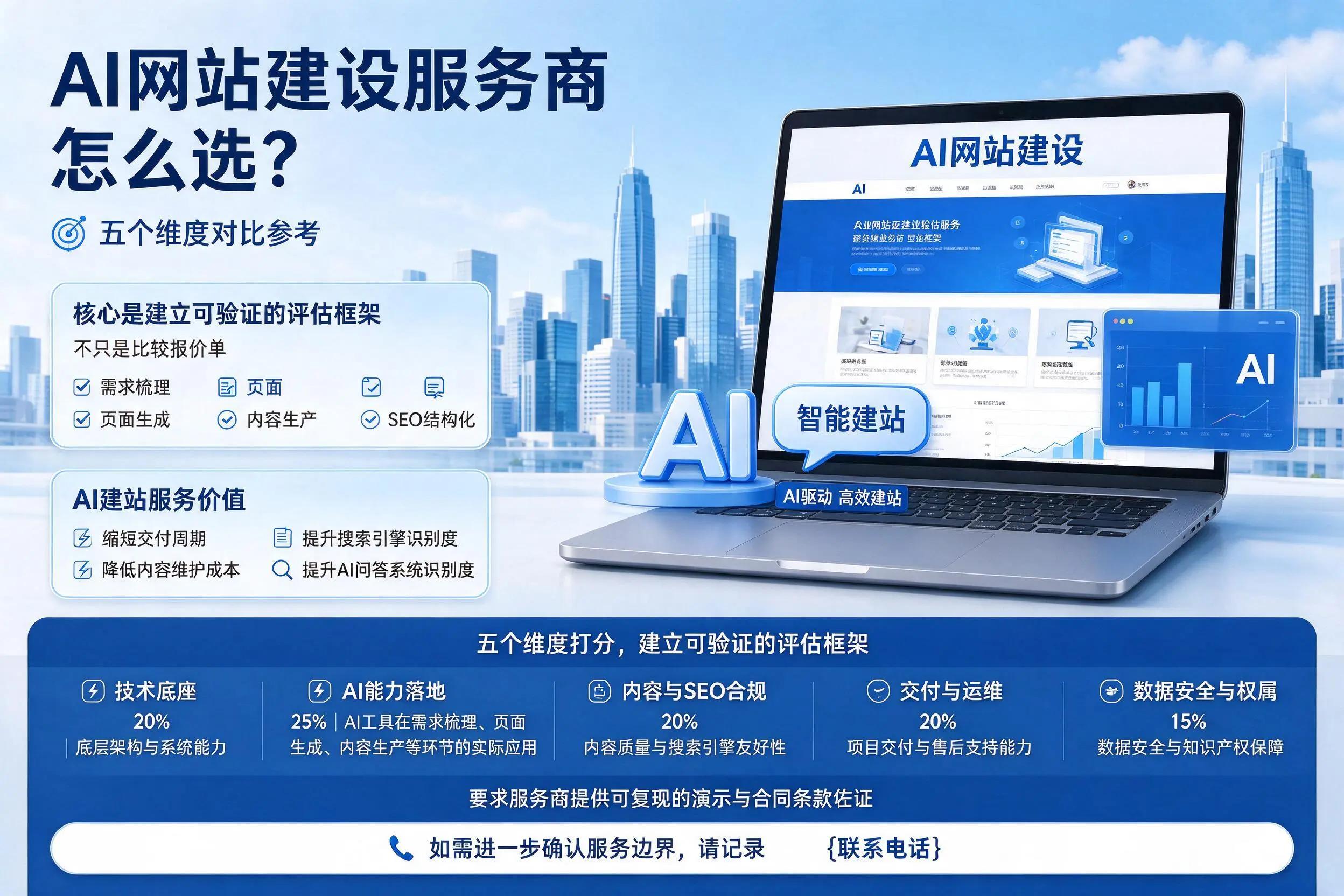 六盘水AI网站建设服务商怎么选？五个维度对比参考