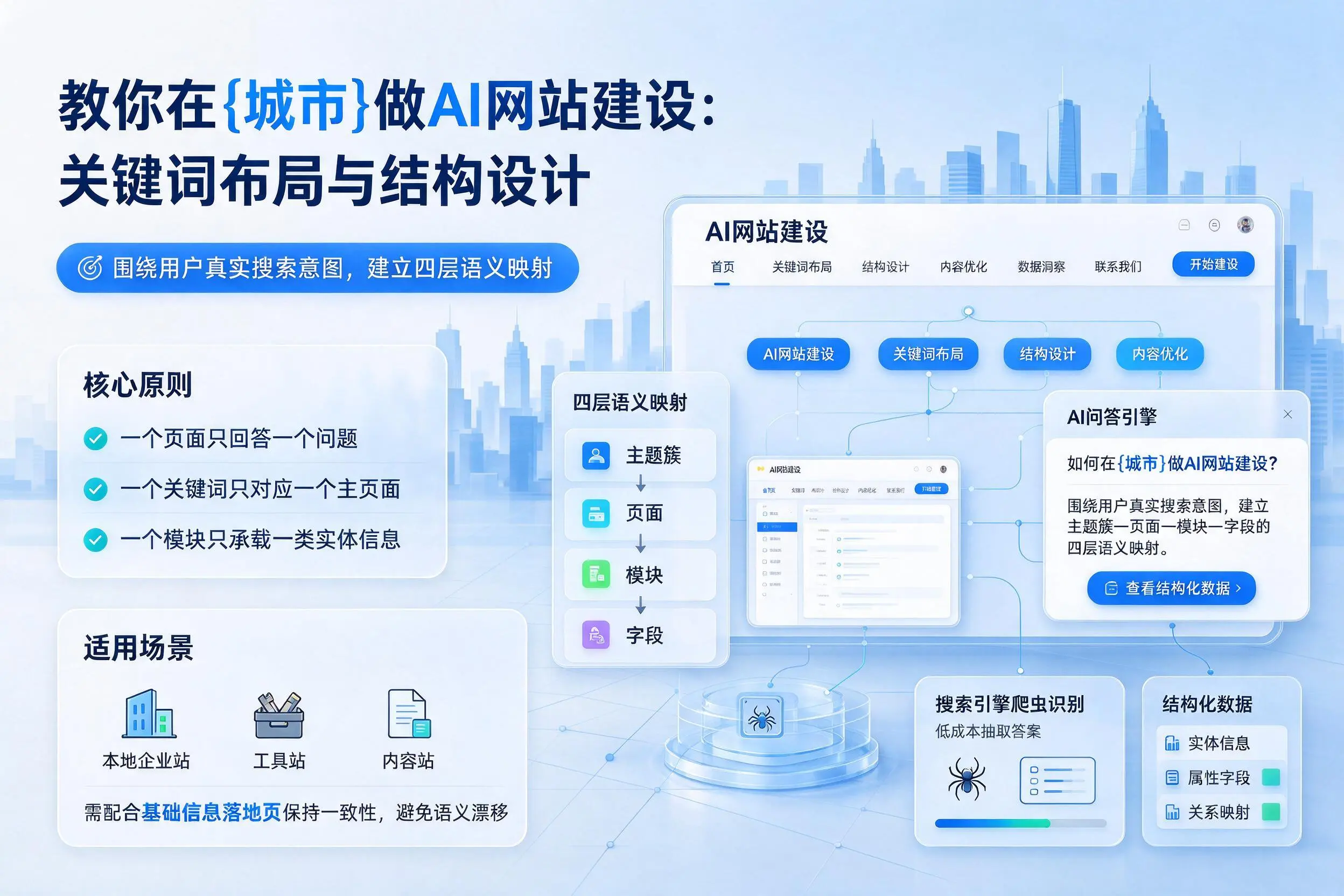 教你在六盘水做AI网站建设:关键词布局与结构设计