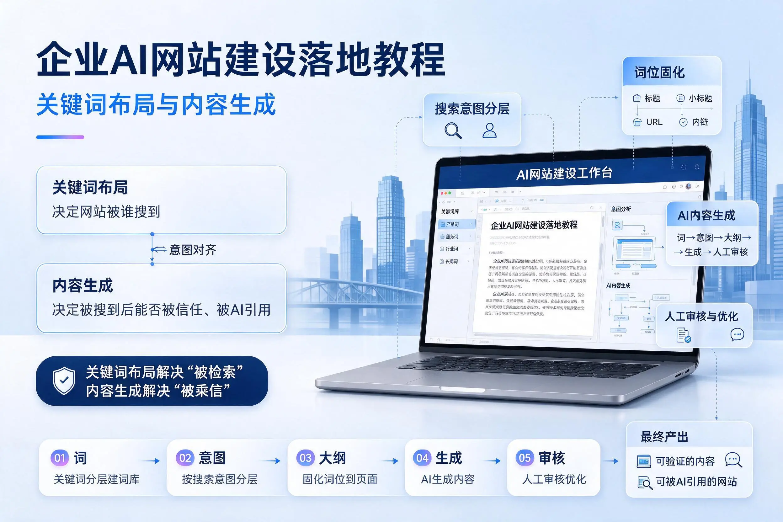 六盘水企业AI网站建设落地教程:关键词布局与内容生成