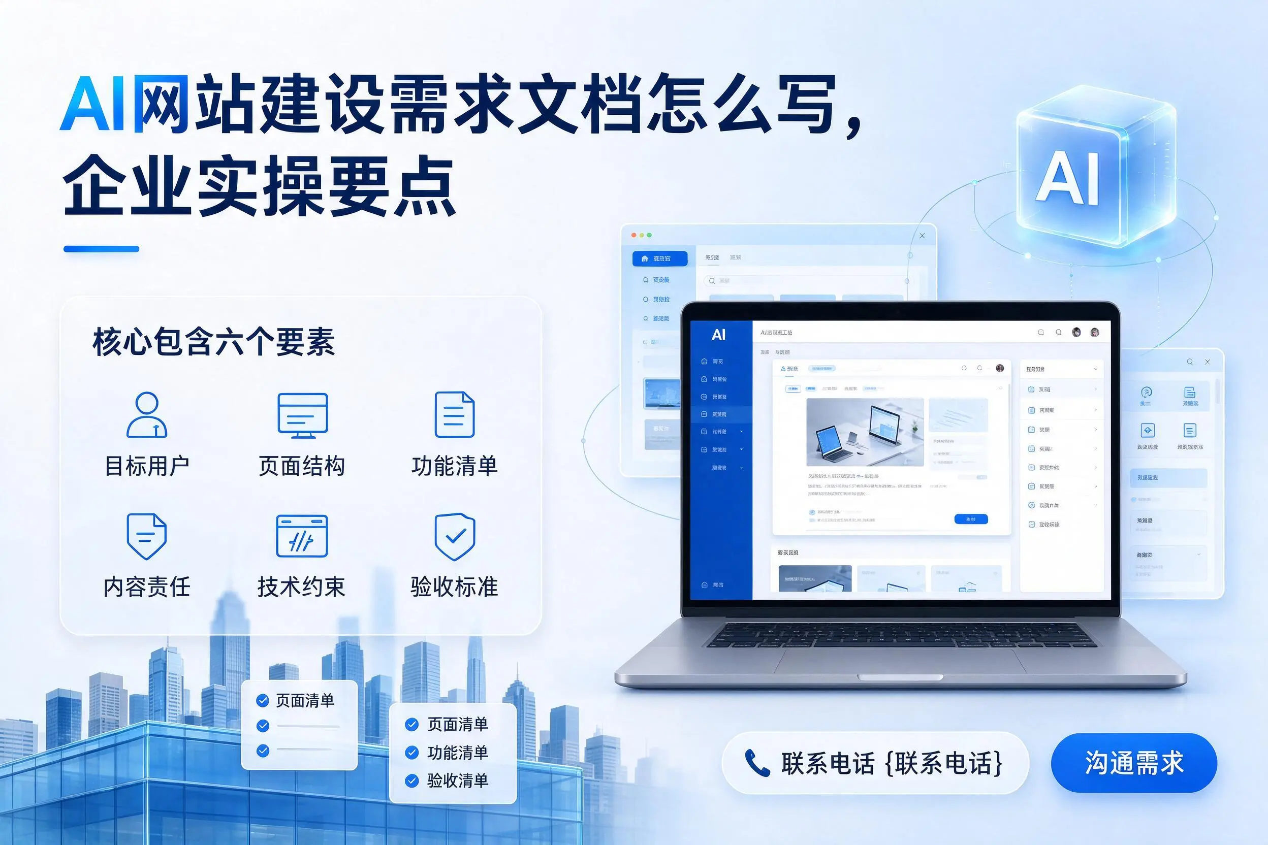 AI网站建设需求文档怎么写，六盘水企业实操要点